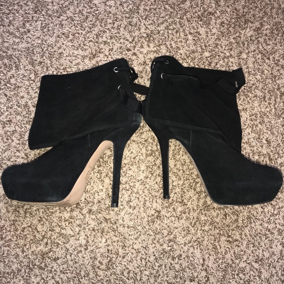 Bakers Other - Bakers 2-way fold-over black suede boots